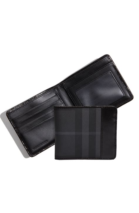 burberry check billfold wallet